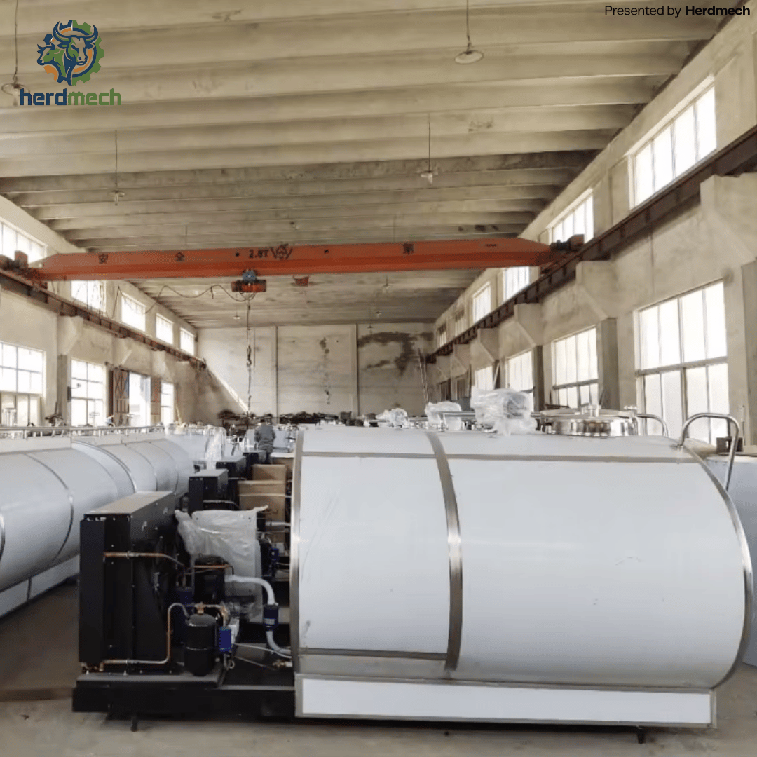 2000L Horizontal Milk Cooling Tank | Stainless Steel Bulk Milk Cooler