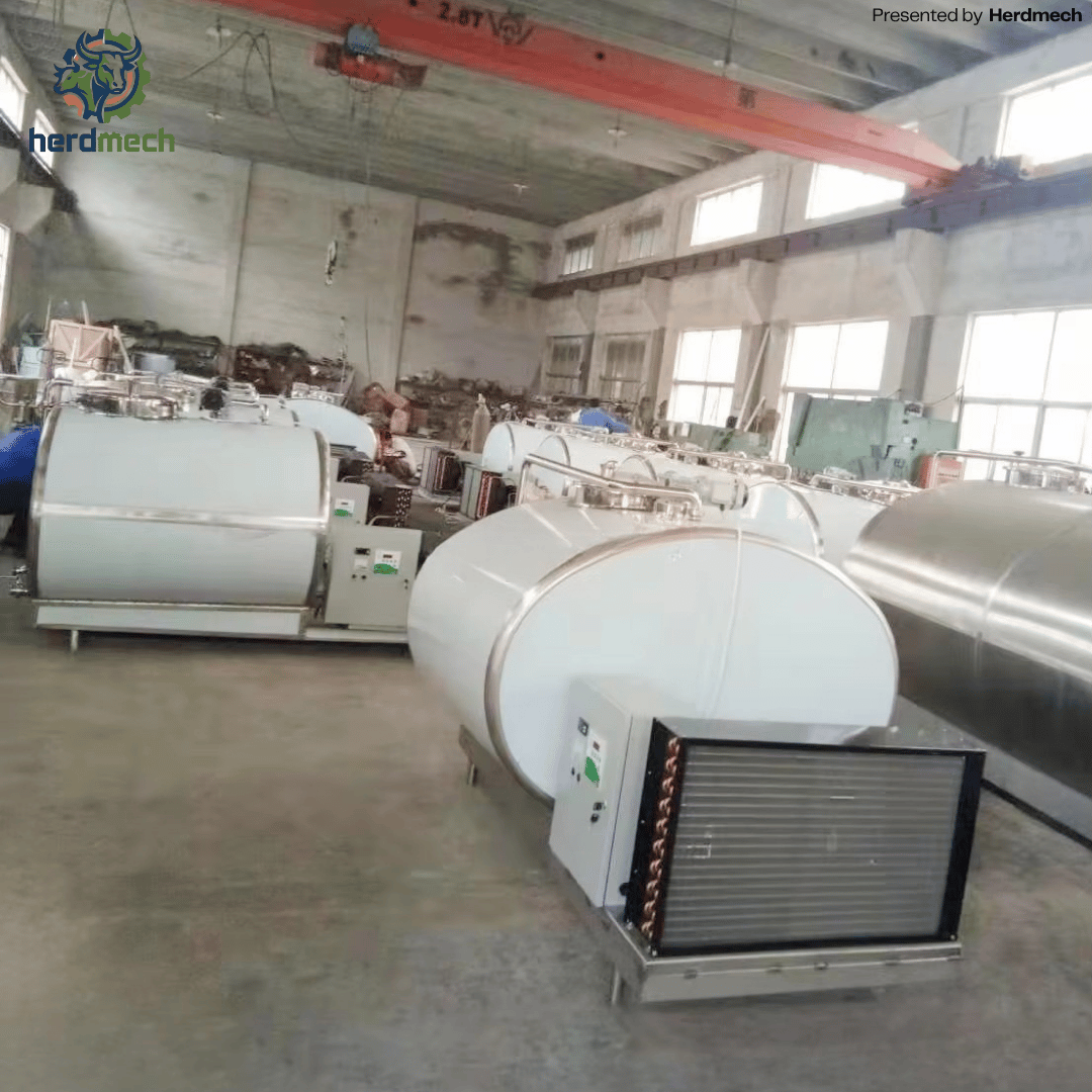 2000L Horizontal Milk Cooling Tank | Stainless Steel Bulk Milk Cooler