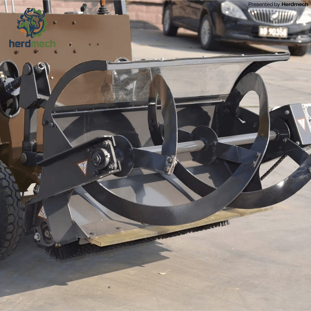 Electric Feed Pusher | Push & Sweep Integrated Livestock Feeding Machine