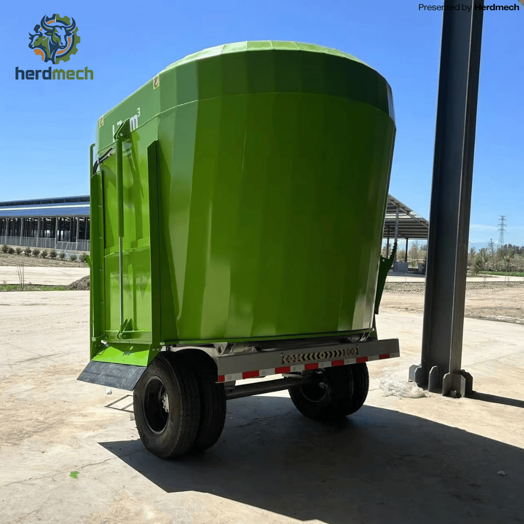 12m³ Trailed TMR Mixer: Reinforced Single-Auger Design for Superior Fiber Processing