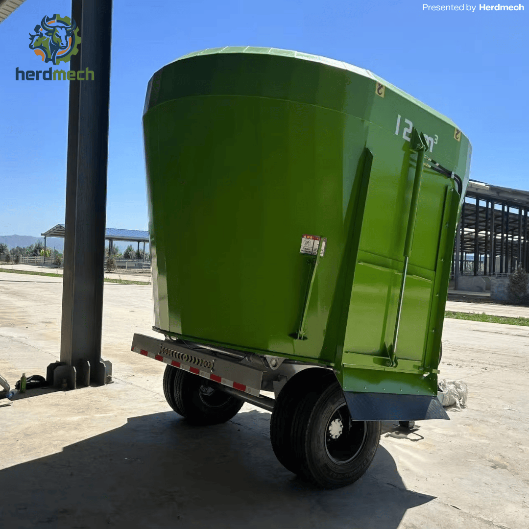12m³ Trailed TMR Mixer: Reinforced Single-Auger Design for Superior Fiber Processing