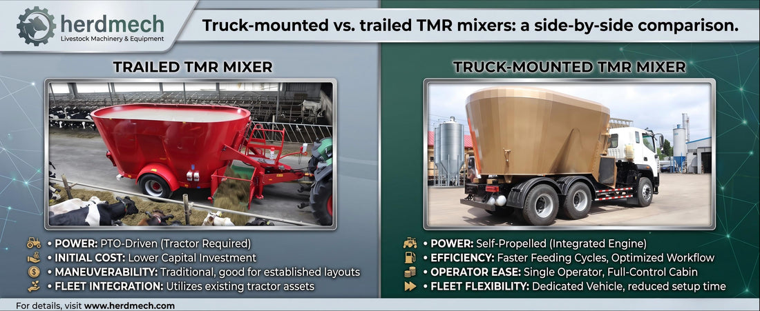 Truck-mounted vs. trailed TMR mixers: a side-by-side comparison