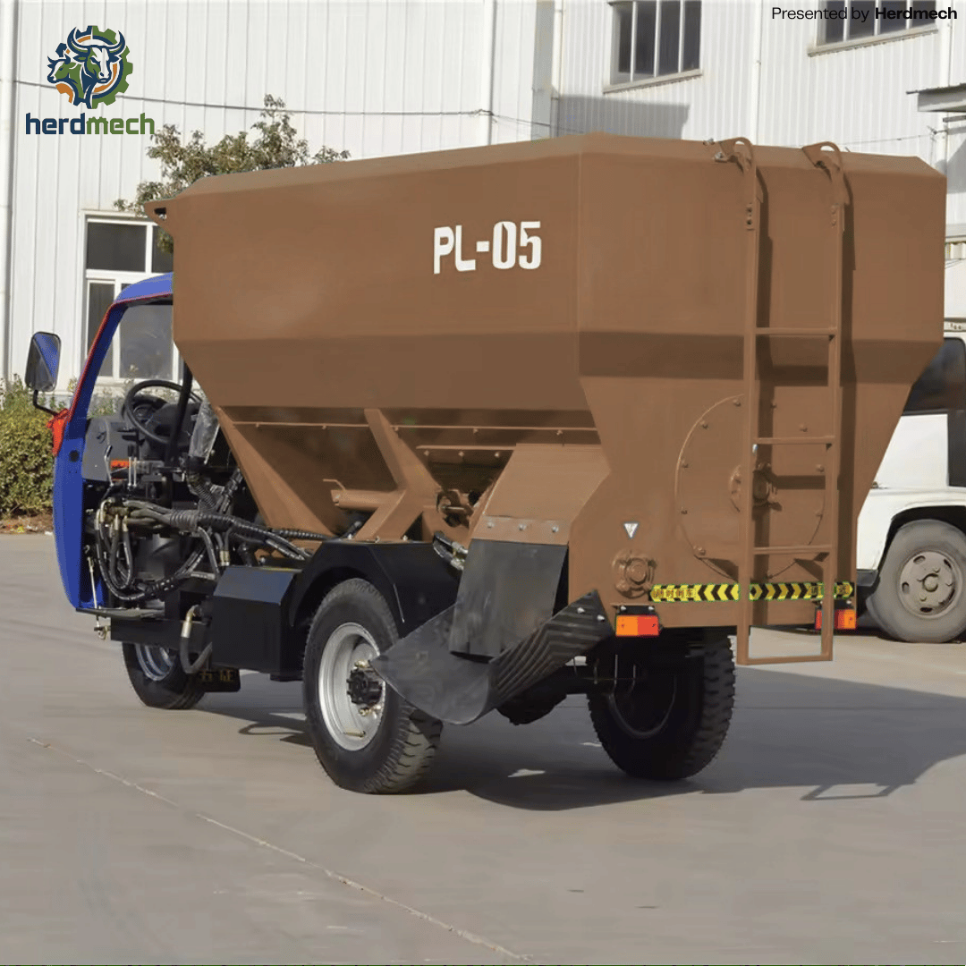 5CBM Cubicle Bedding Spreader | PL Series Hammer-Type with Auger System