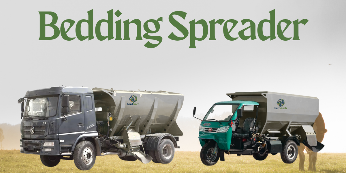 HerdMech bedding spreader keeping free stalls dry to support cow comfort and feed intake