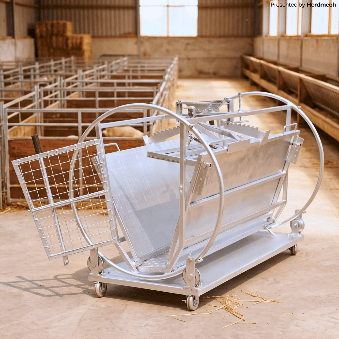 200KG Goat Hoof Trimming Stand – Adjustable Stainless Steel Flip Table