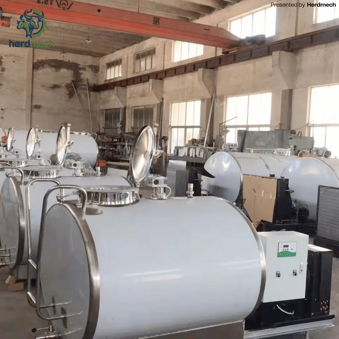 2000L Horizontal Milk Cooling Tank | Stainless Steel Bulk Milk Cooler