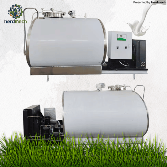 500-10000L Horizontal Milk Cooling Tank | Stainless Steel Bulk Milk Cooler