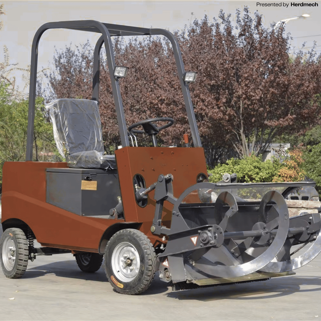 Electric Feed Pusher | Push & Sweep Integrated Livestock Feeding Machine