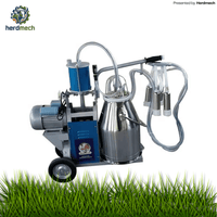 Portable Vacuum Milking Machine (HMM-I)- 304 Stainless Steel Mobile Milker Equipment