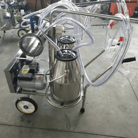 Portable Vacuum Milking Machine (HMM-II)- 304 Stainless Steel Mobile Milker Equipment
