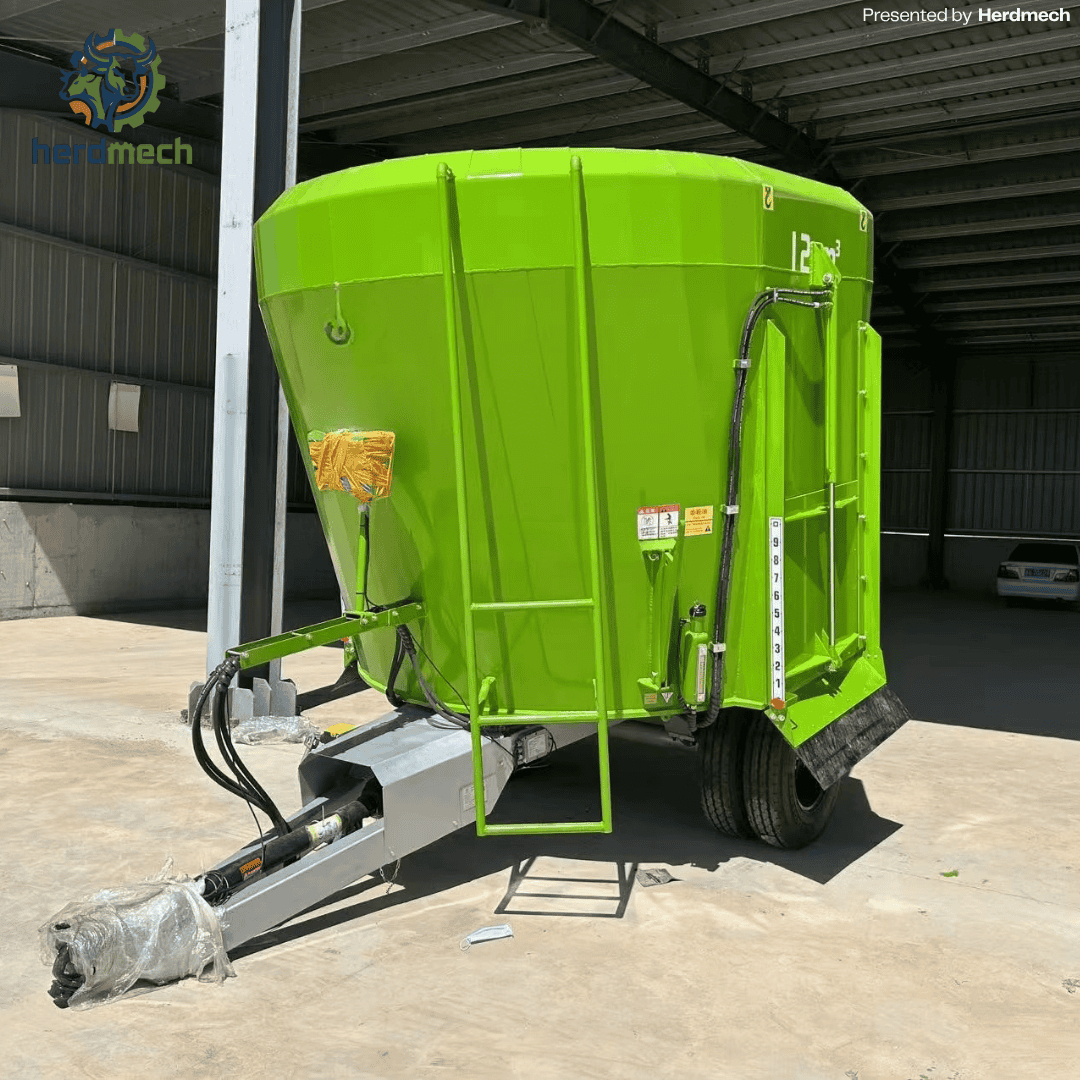 12m³ Trailed TMR Mixer: Reinforced Single-Auger Design for Superior Fiber Processing