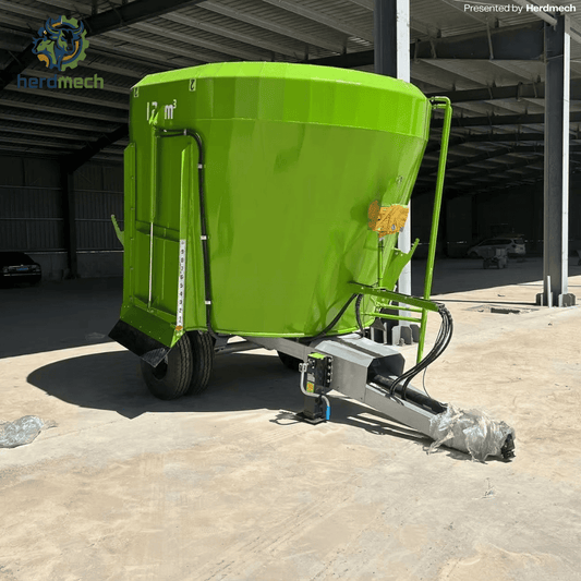 12m³ Vertical Trailed TMR Mixer: Reinforced Single-Auger Design for Superior Fiber Processing
